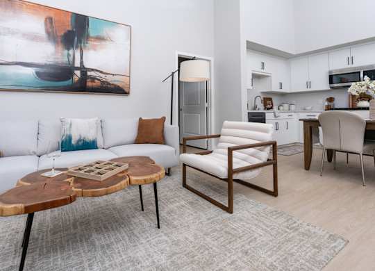 Living room with coffee table and couch