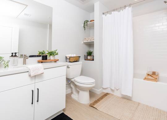 Bathroom with sink, toilet and bathtub