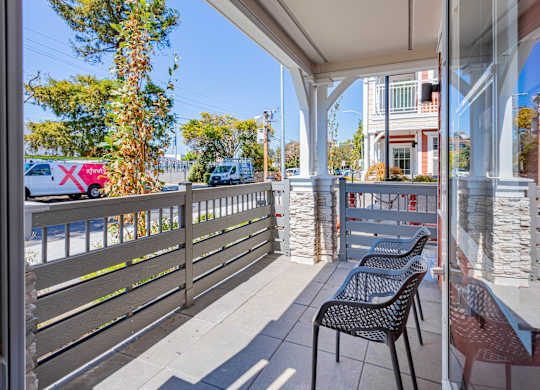 resident balcony and patio at Bayswater Apartments, Burlingame, CA