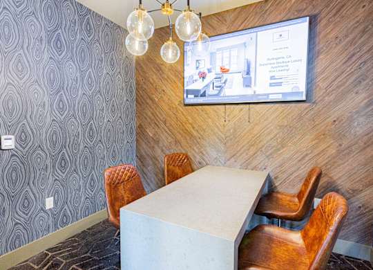 conference room at Bayswater Apartments, Burlingame