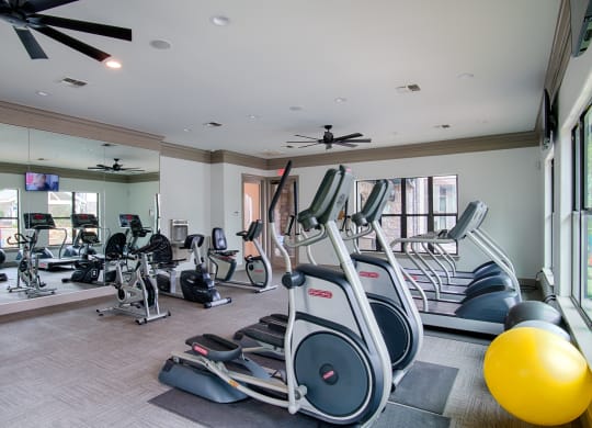 Gym with elliptical bikes at Silverado, Frisco, TX, 75034