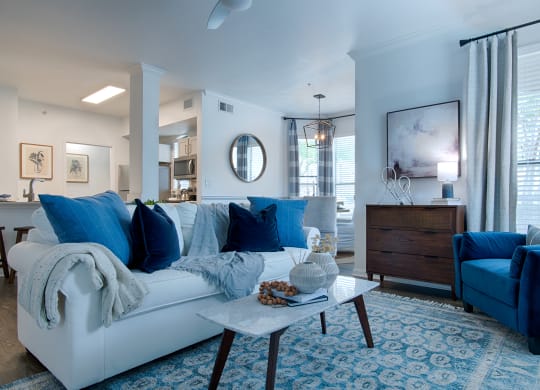 Warm And Inviting Living Room at Silverado, Texas, 75034