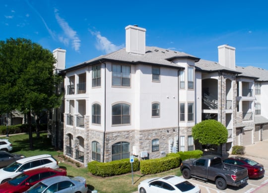 an aerial view of building with car parking at Silverado, Frisco, TX, 75034