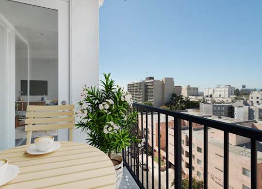 Large Balcony at 422 South Lake, Los Angeles, 90057  