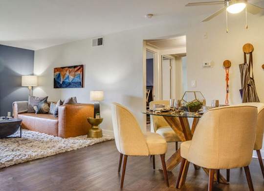 Elegant Dining Space at Solterra At Civic Center, Norwalk California  