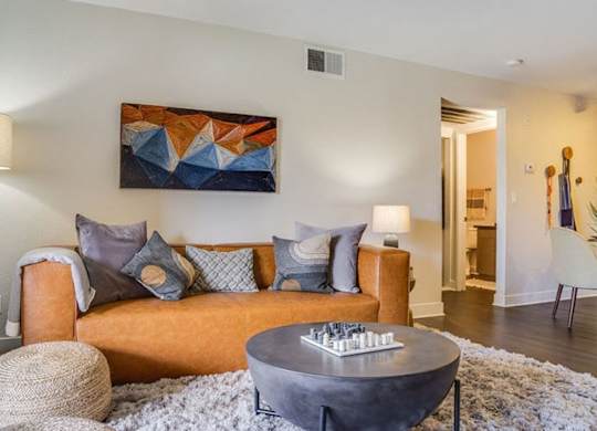 Modern Living Room at Solterra At Civic Center, California  