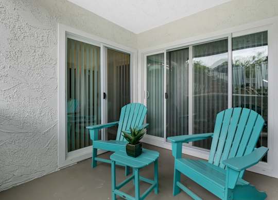 Patio at Verandas Apartments, California