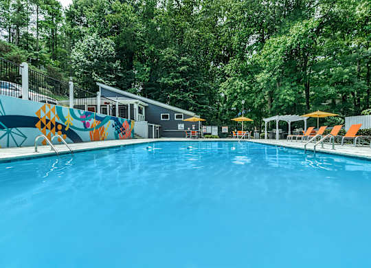 Swimming Pool at Crest at East Cobb Apartments, Marietta, GA, 30062