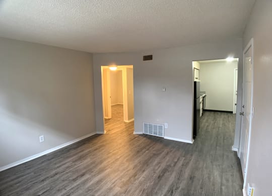 hard flooring with medium window in living room