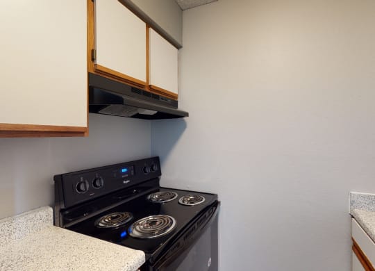 Stove with spacious cabinetry