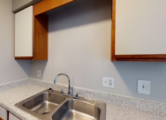 Sink with spacious cabinetry