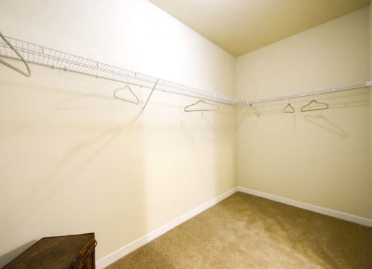 our apartments have a walk in closet with plenty of room to move around  at Hacienda Club, Florida