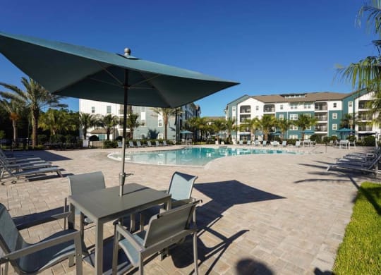 Outdoor Patio near Pool at Fountainhead, Jacksonville, FL, 32258