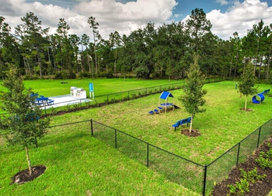Dog Park with Trees and Benches at Fountainhead, Jacksonville, FL, 32258