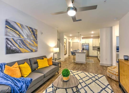 Living Room and Kitchen View at Fountainhead, Jacksonville, FL, 32258