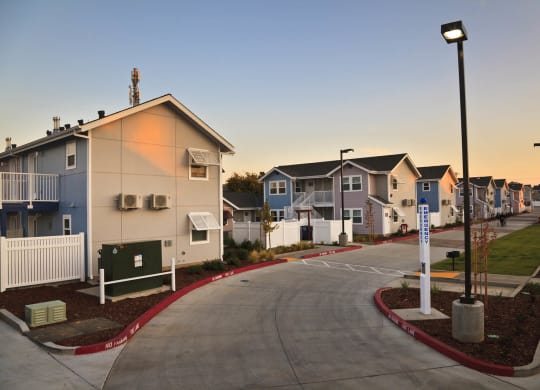 Mutual Housing at the Highlands units, driveway