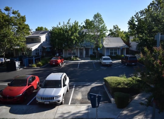 Moore Village Mutual Housing Community parking lot