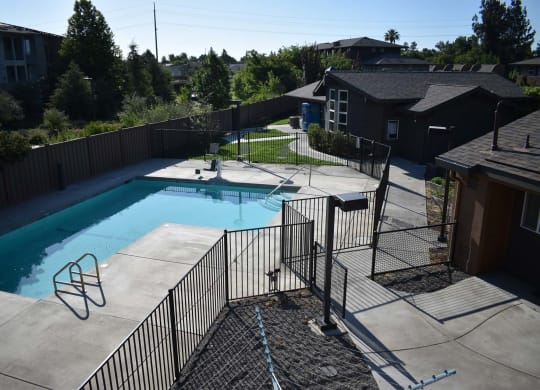Owendale Mutual Housing Community pool photographed from above