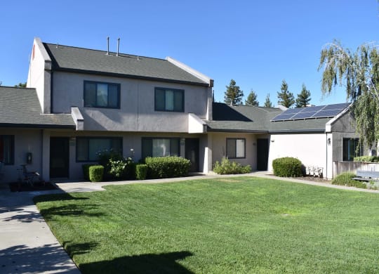 Twin Pines Mutual Housing Community courtyard and units