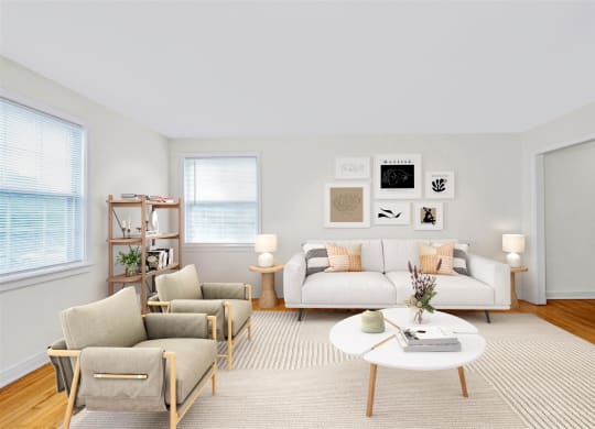 Falkland Chase Apartments in Silver Spring, Maryland Model Living Room
