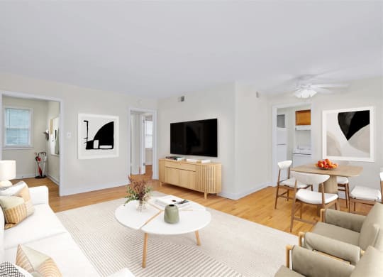 Falkland Chase Apartments in Silver Spring, Maryland Model Living Room