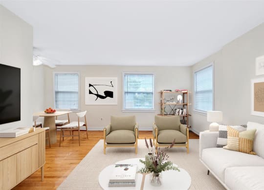 Falkland Chase Apartments in Silver Spring, Maryland Model Living Room