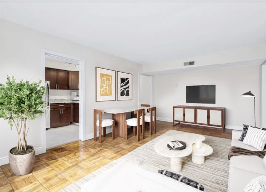 Falkland Chase Apartments in Silver Spring, Maryland Model Living Room