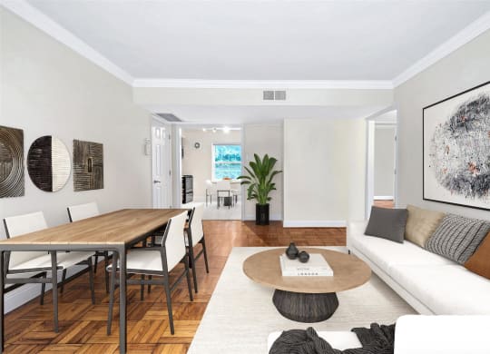 Falkland Chase Apartments in Silver Spring, Maryland Model Living Room