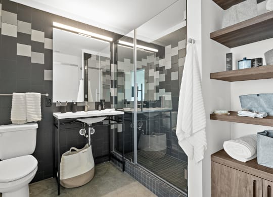 Reverb Bathroom Shower and Toilet