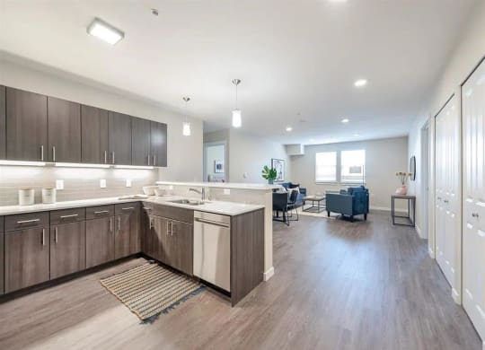 192nd West Lofts Kitchen and Living Room