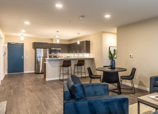 192nd West Lofts Living Room and Kitchen