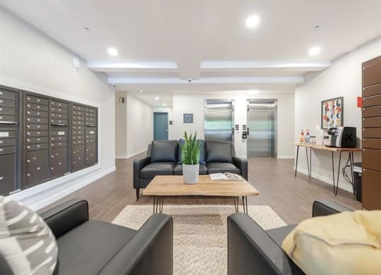 192nd West Lofts Clubhouse Lounge with Mailboxes