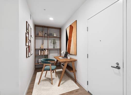 Room with desk and chair at Kinline, Beaverton