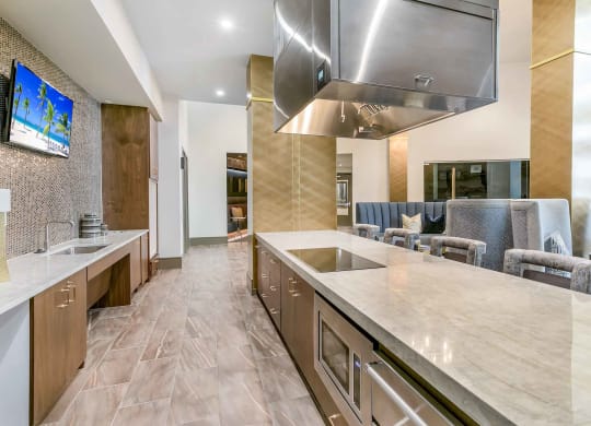TriVista on Speer Clubhouse Kitchen