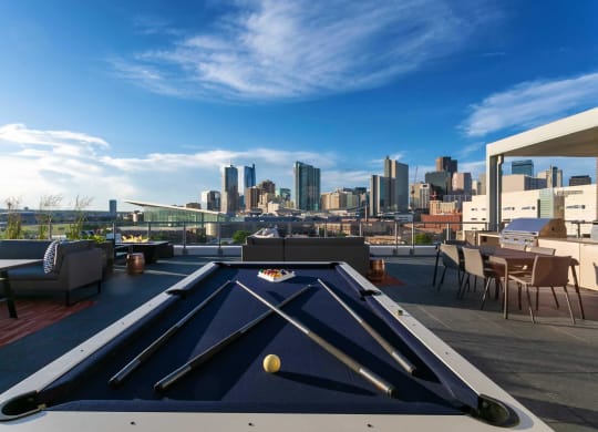 TriVista on Speer Exterior Billiards Table