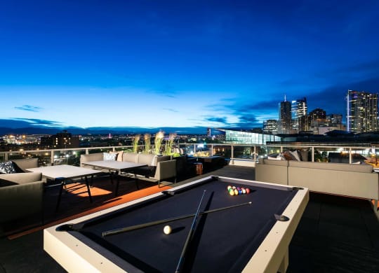 TriVista on Speer Exterior Billiards Table