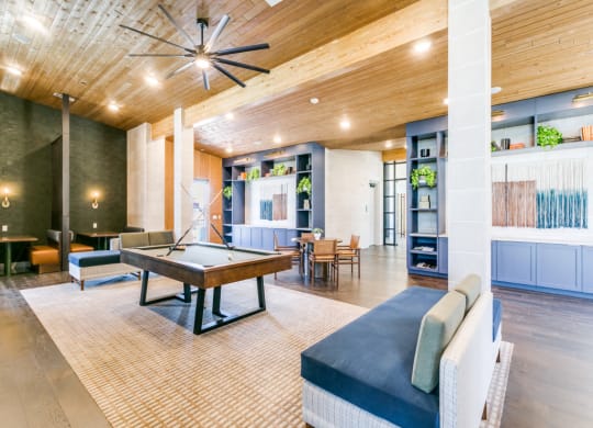 the preserve at ballantyne commons clubhouse with a billiards table