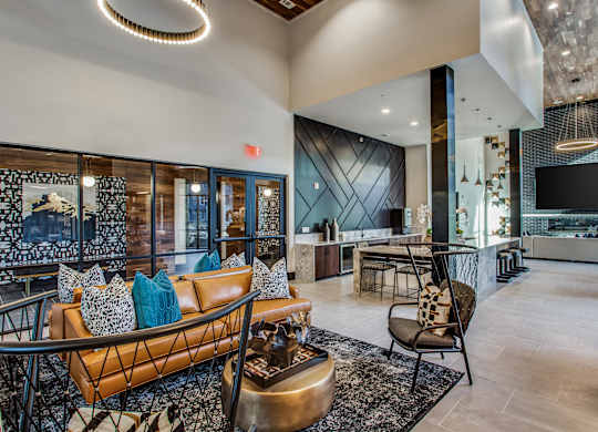 Aura Thirty2 Apartments Clubhouse with Seating