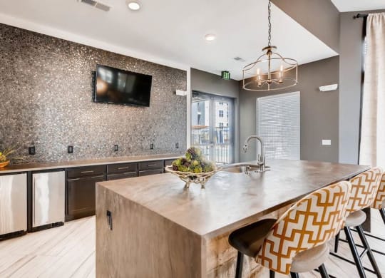 The Ranch at First Creek Apartments Clubhouse Kitchen