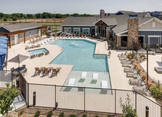 The Ranch at First Creek Apartments Overview of Swimming Pool Area