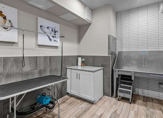 a utility room with stainless steel appliances and a sink at Alton Jefferson Park, Denver