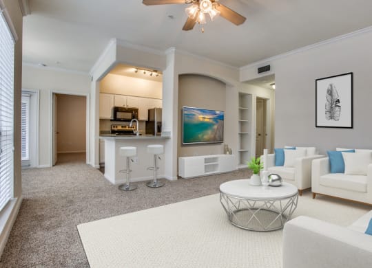Hudson Miramont Apartments Digitally Staged Living Room