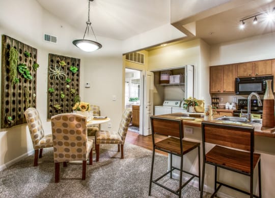 Hudson Miramont Apartments Model Living Room and Dining Room