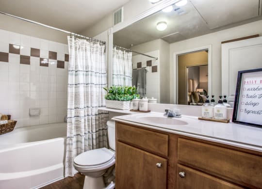 Hudson Miramont Apartments Model Bathroom