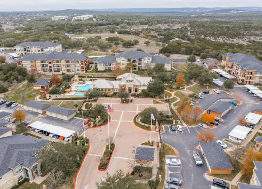 Hudson Miramont Apartments Aerial View of Community and Surrounding Neighborhood