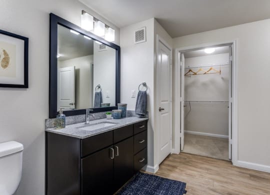 Landmark Conservancy Model Bathroom with Attached Walk-In Closet