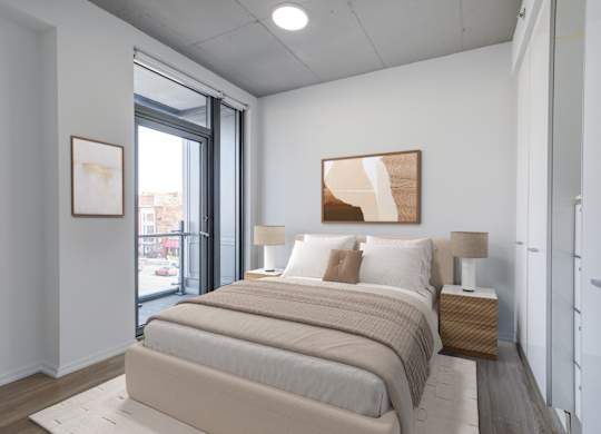 Alton District Luxury Apartments in Washington, DC Model Bedroom