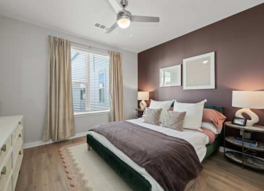 Alton Mill District Apartments in Charlotte, North Carolina Model Bedroom