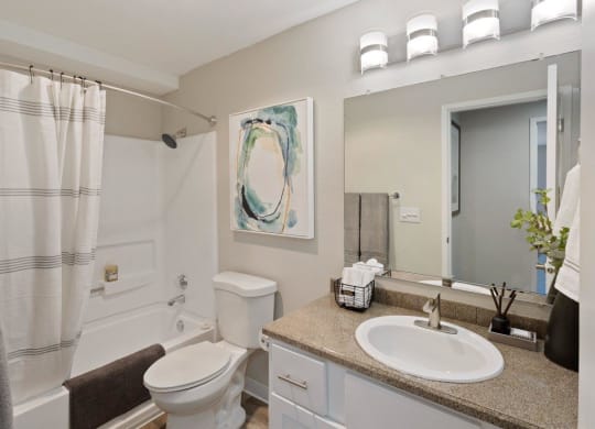 Alvista 23 Apartment Homes Model Bathroom with Bathtub