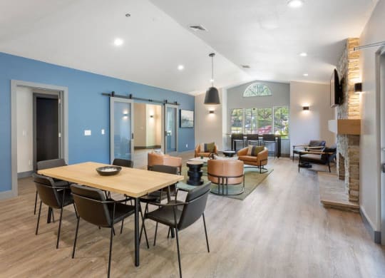 Alvista 23 Apartment Homes Clubhouse Lounge with Fireplace